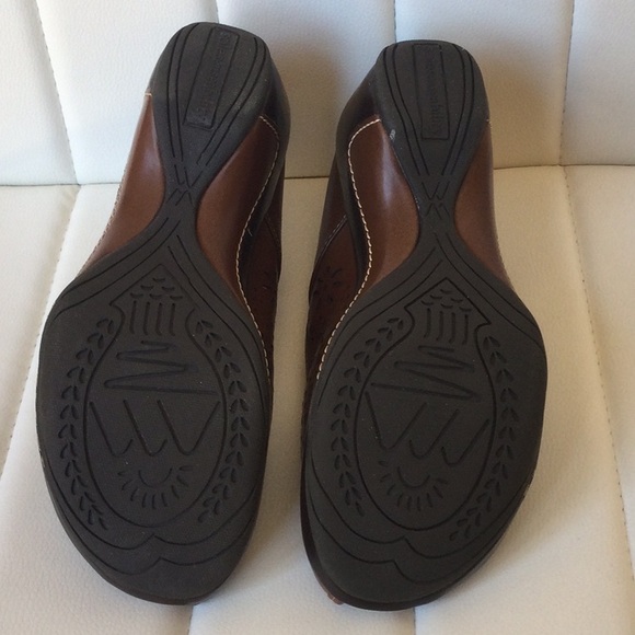 EUC Solesenseabilty 8M Brown Cognac Peep Toe Clog Shoe - Picture 10 of 16